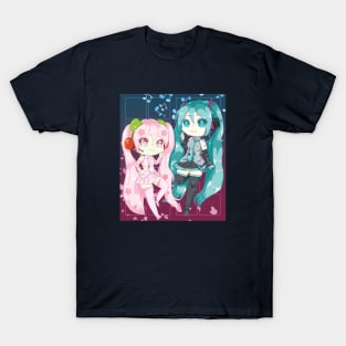 Hatsune Miku and Sakura Miku T-Shirt